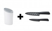 Циркониево-керамични ножа и Антибактериална поставка за ножове.